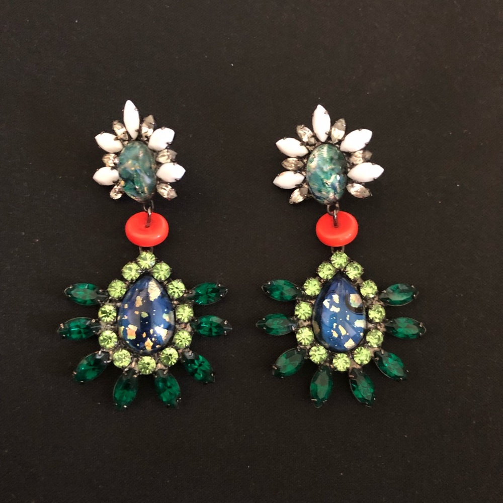 Dannijo earrings multicolor crystal